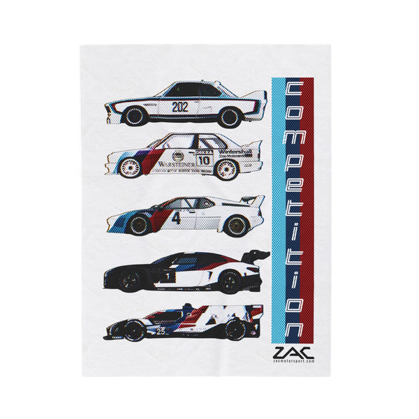 Racing Cars Velveteen Plush Blanket for Auto Enthusiasts