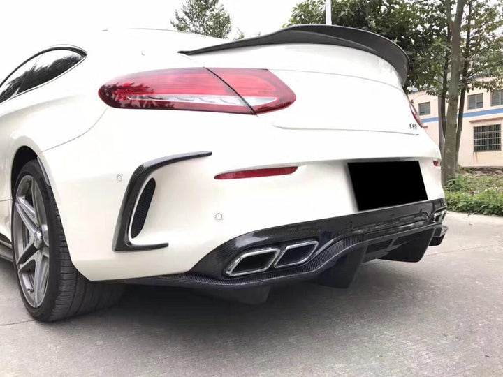 AMG C63 Rear Bumper Vents Spoiler Flics